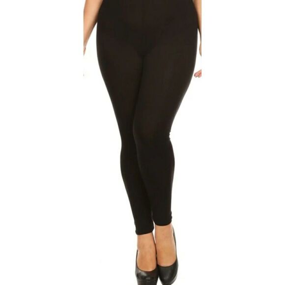 Black Ultra Soft Brushed Leggings - Picture 5 of 12